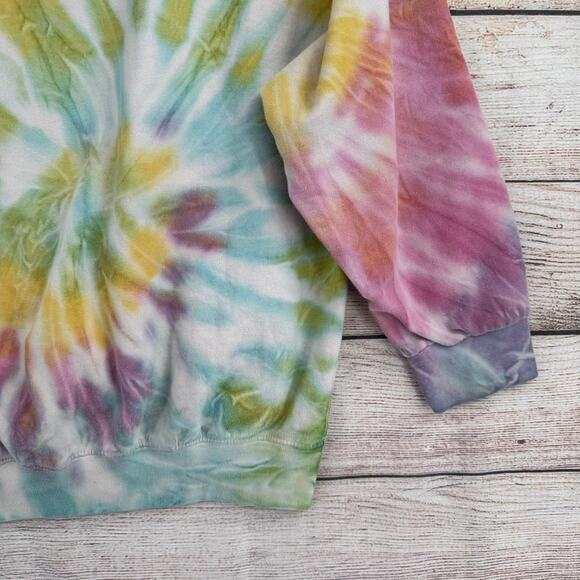 Destinations USA Bad Bunny Rainbow Tie Dye Hoodie Sweatshirt Adult S Multicolor - Picture 8 of 12